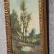 Henri catrou 19th century: oil on canvas lake landscape, napoleon iii period (b)