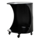 Black Side Table on Wheels