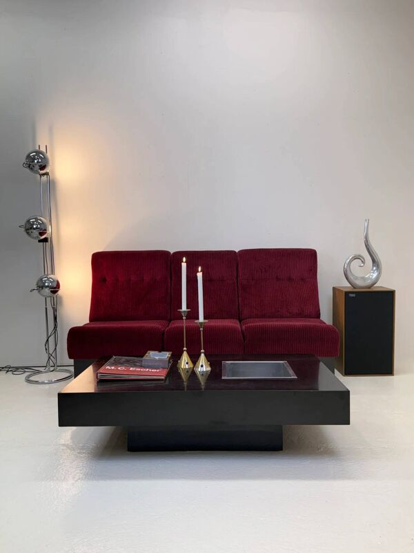 Canapé modulable « Cinema », 3 chauffeuses — Italie, 1970s