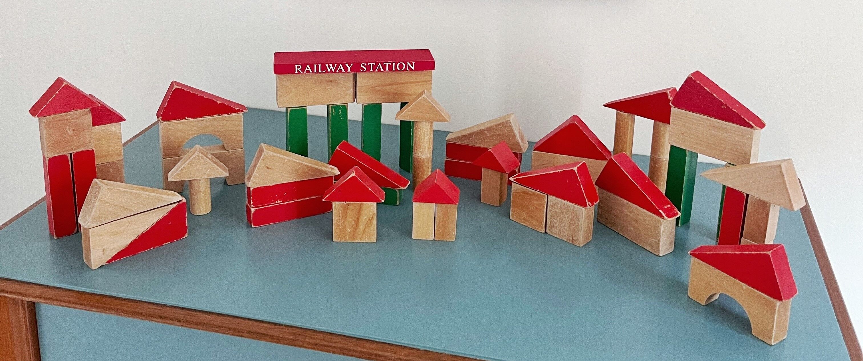 Vintage wooden construction toy