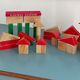 Jeu de construction en bois vintage