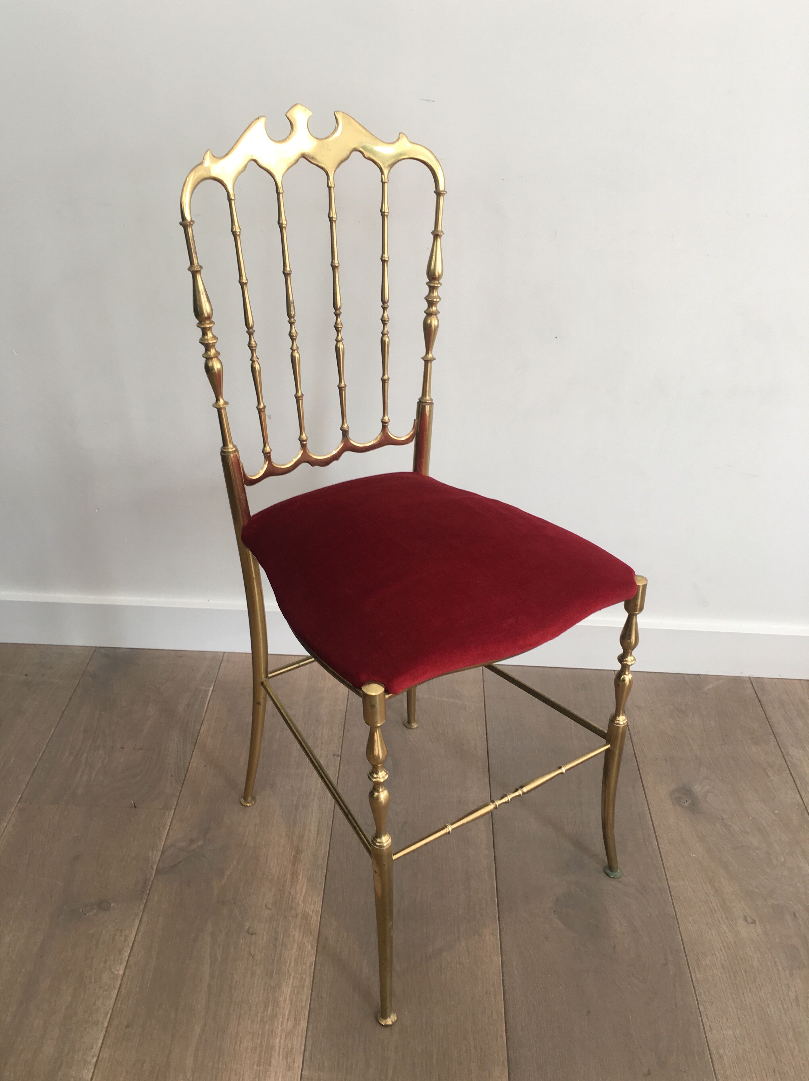 Chiavari brass chair