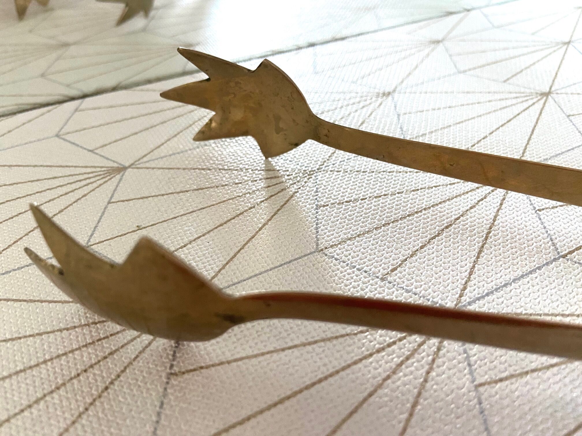 Brass ice cube pliers