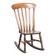 Chaise berçante Windsor en chêne anglais du début du 19e siècle.