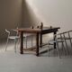 Modernist oak dining table, France, 1940–1950