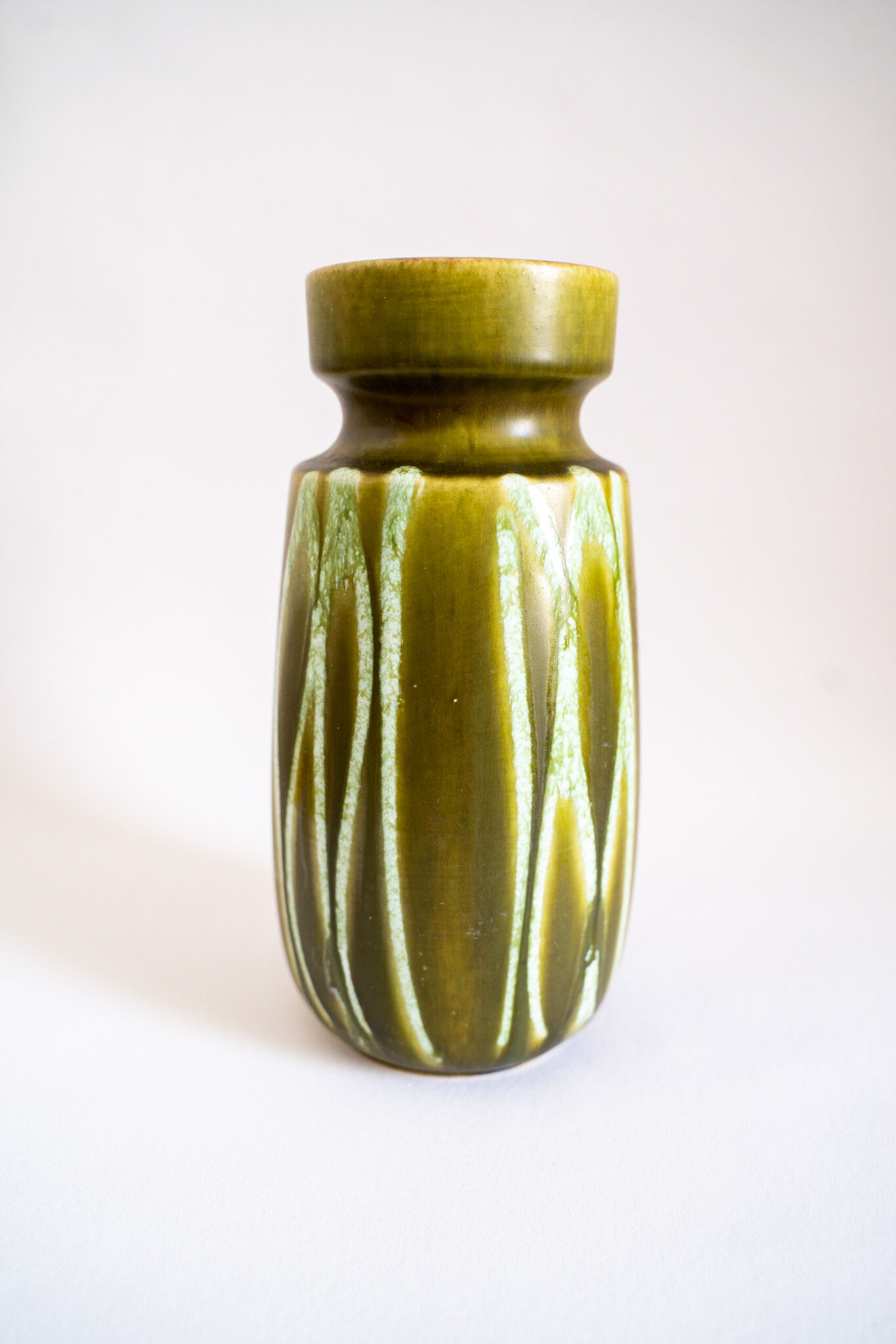 West Germany vintage green ceramic vase from West Germany, 50s