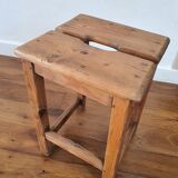 Antique wooden farm stool