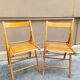 Lot de 2 chaises pliantes en bois vintage