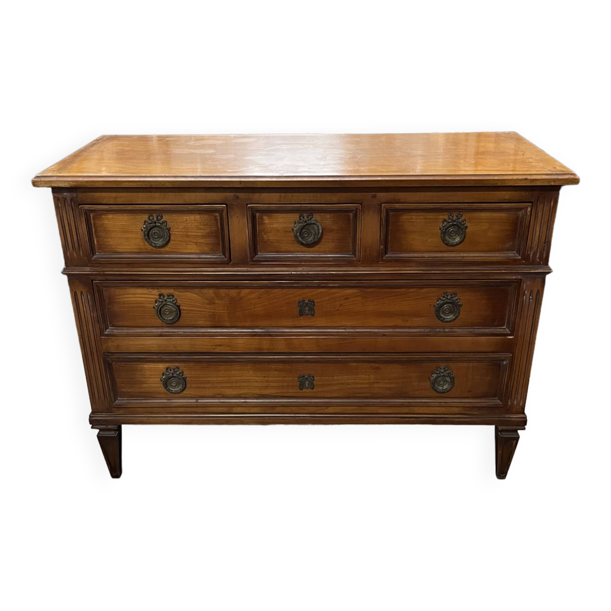 Louis XVI style chest of drawers in walnut