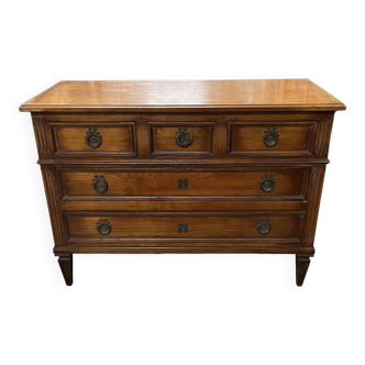 Commode style louis xvi en noyer