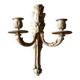 Monobloc gilded bronze wall light, grotesque satyr, two lights.