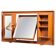 Vintage Freestanding Teak Mirror with Lamp, 1960s