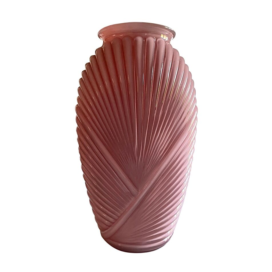 Pink vase draped art deco