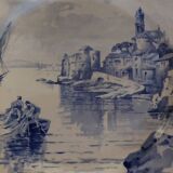 Sarreguemines earthenware plate with Marine decor late 19th century early 20th century