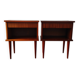 Paire de tables de chevet syle Scandinave 1970