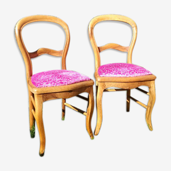 Pair of Louis-Philippe chairs redone