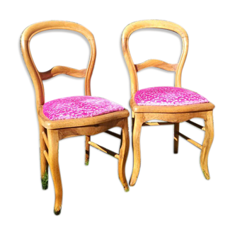 Pair of Louis-Philippe chairs redone