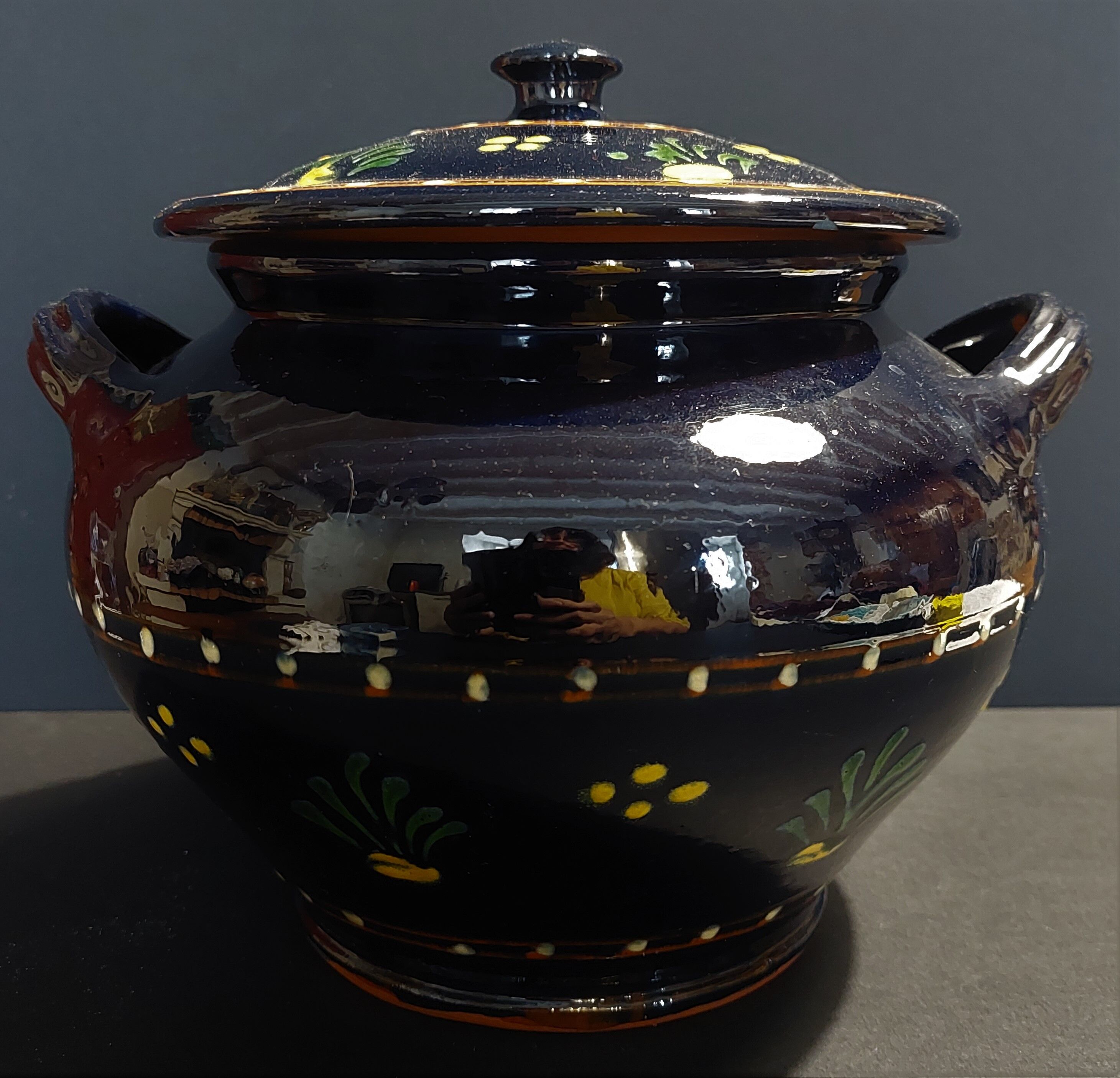 Soupière terre cuite vernissée Alsace