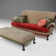 Extra large Victorian sofa and ottoman 1890