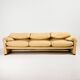 Maralunga leather set by Vico Magistretti for Cassina, Set of 3