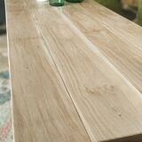 Farmhouse table in natural raw solid oak