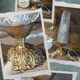 chic retro table lamp glass spindle diamond tip