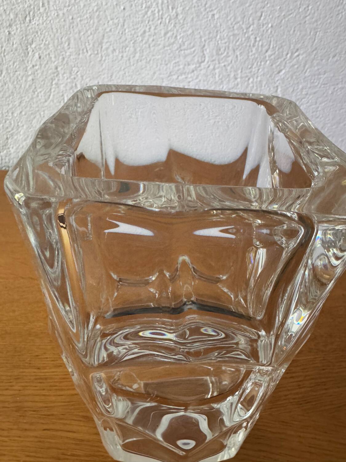 Solid Sèvres crystal vase from the 1950s