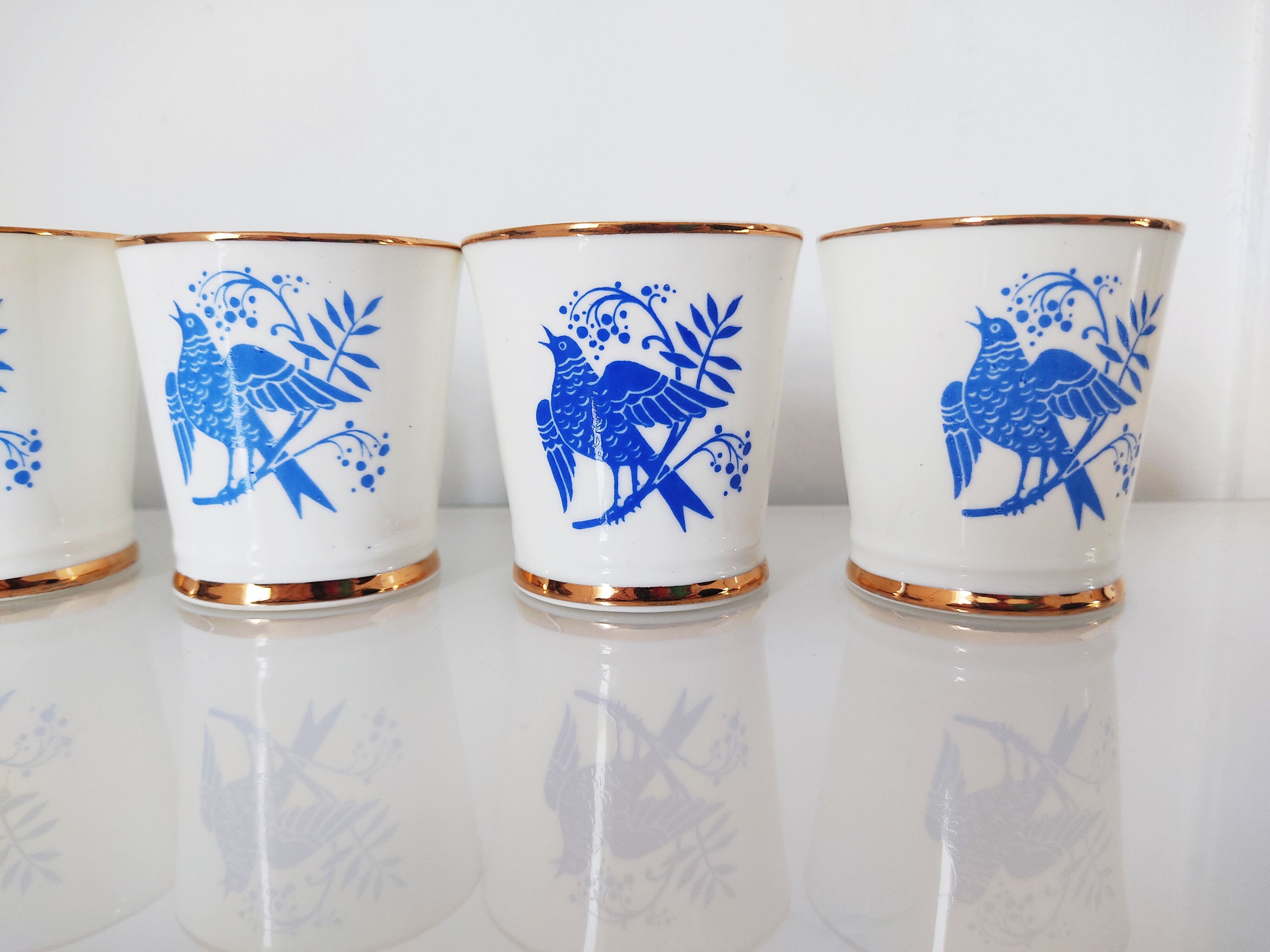 Set of 6 porcelain cups USSR 5.5 cm