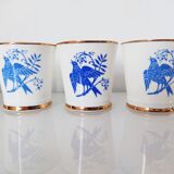 Set of 6 porcelain cups USSR 5.5 cm