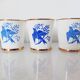 Ensemble de 6 gobelets porcelaine URSS 5,5 cm