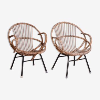 Paire de fauteuils, années 1960