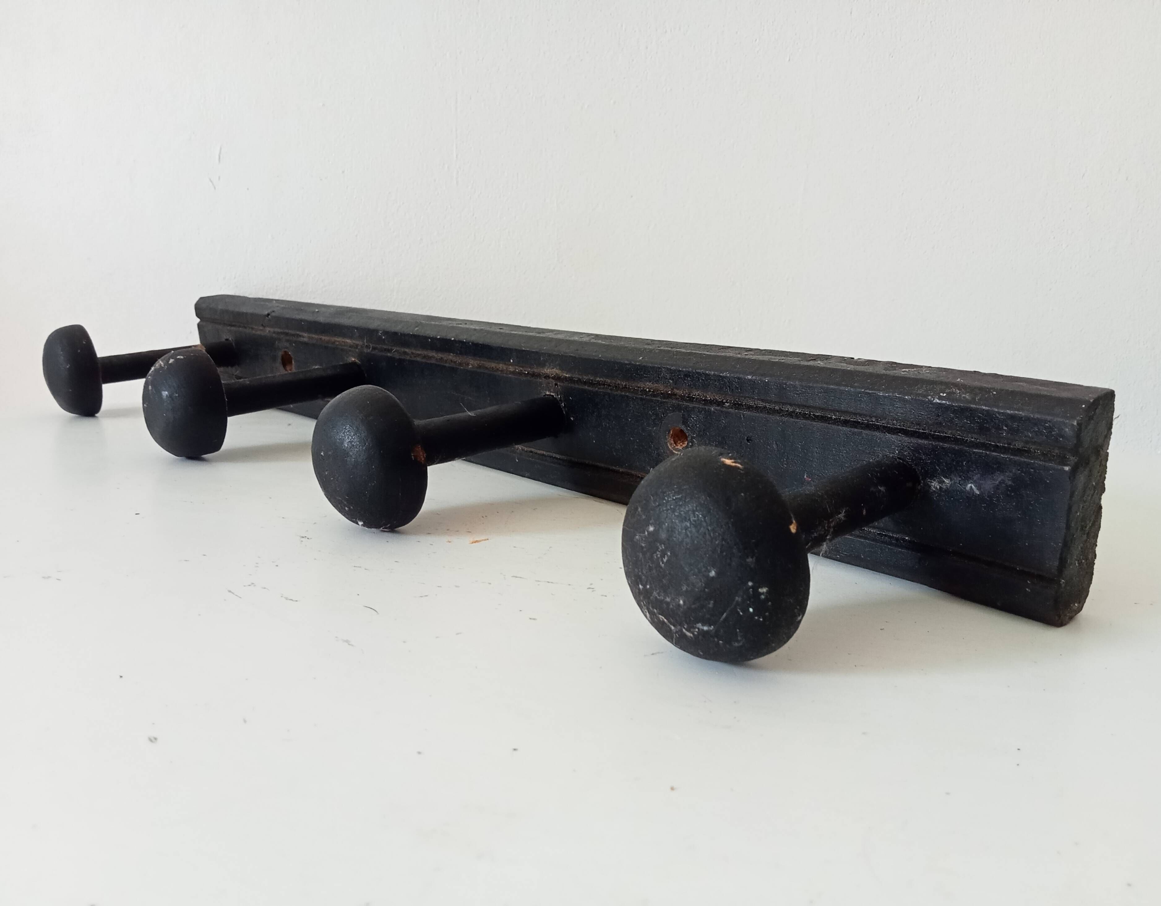 Ancien porte manteau mural en bois