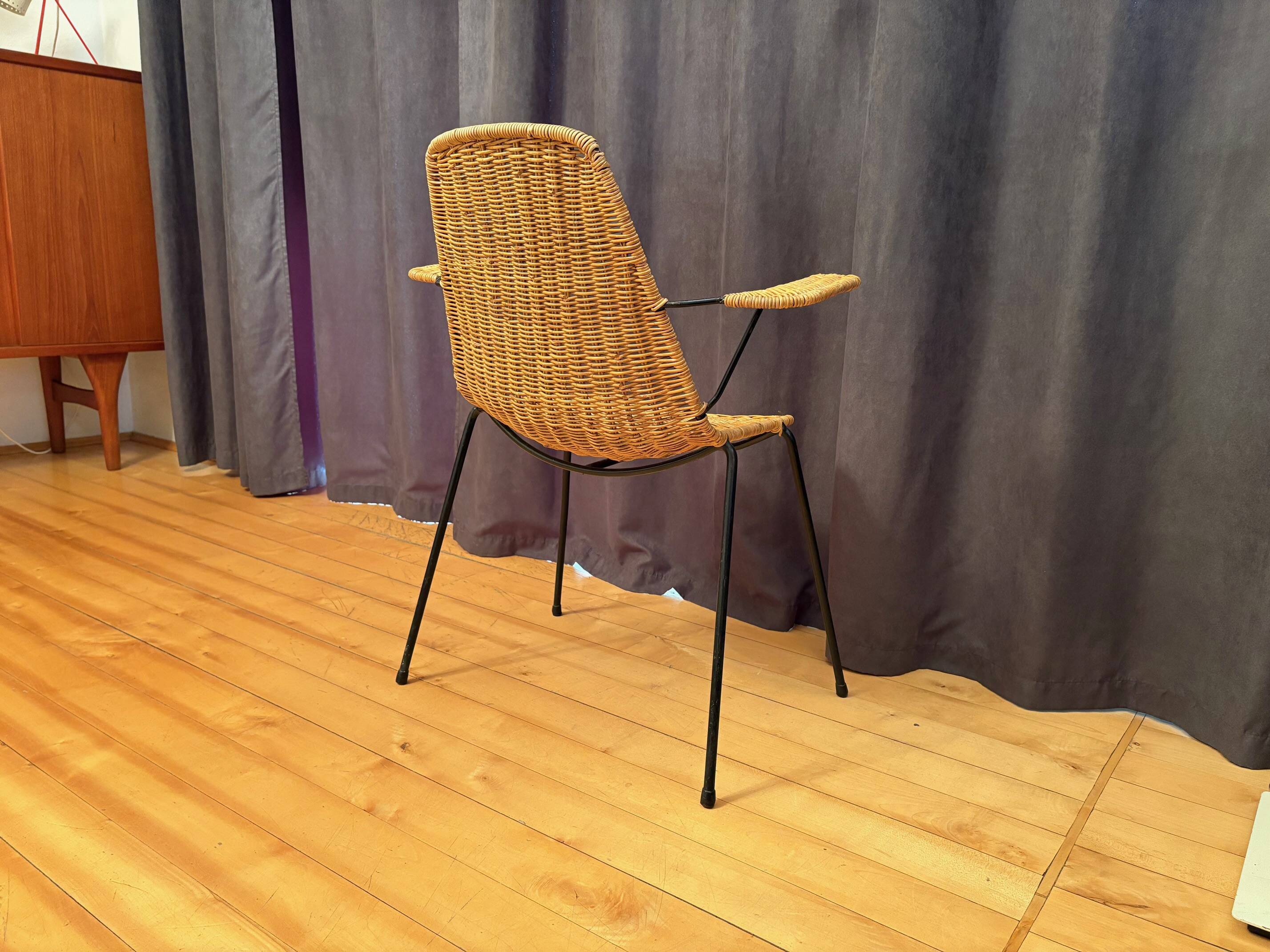 Chair with armrests designed by Gian Franco Legler, Italy, 1950s