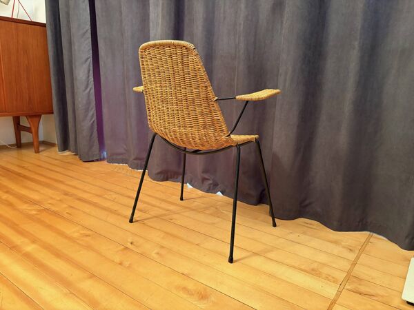 Chair with armrests designed by Gian Franco Legler, Italy, 1950s