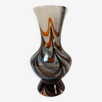 Vase Murano par Carlo Moretti - Opaline de Florence marbrée - Années 70