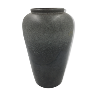 Brown and light grey ceramic vase