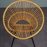 Rattan armchair, Dutch Design, 1960