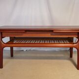 Expandable Scandinavian teak coffee table