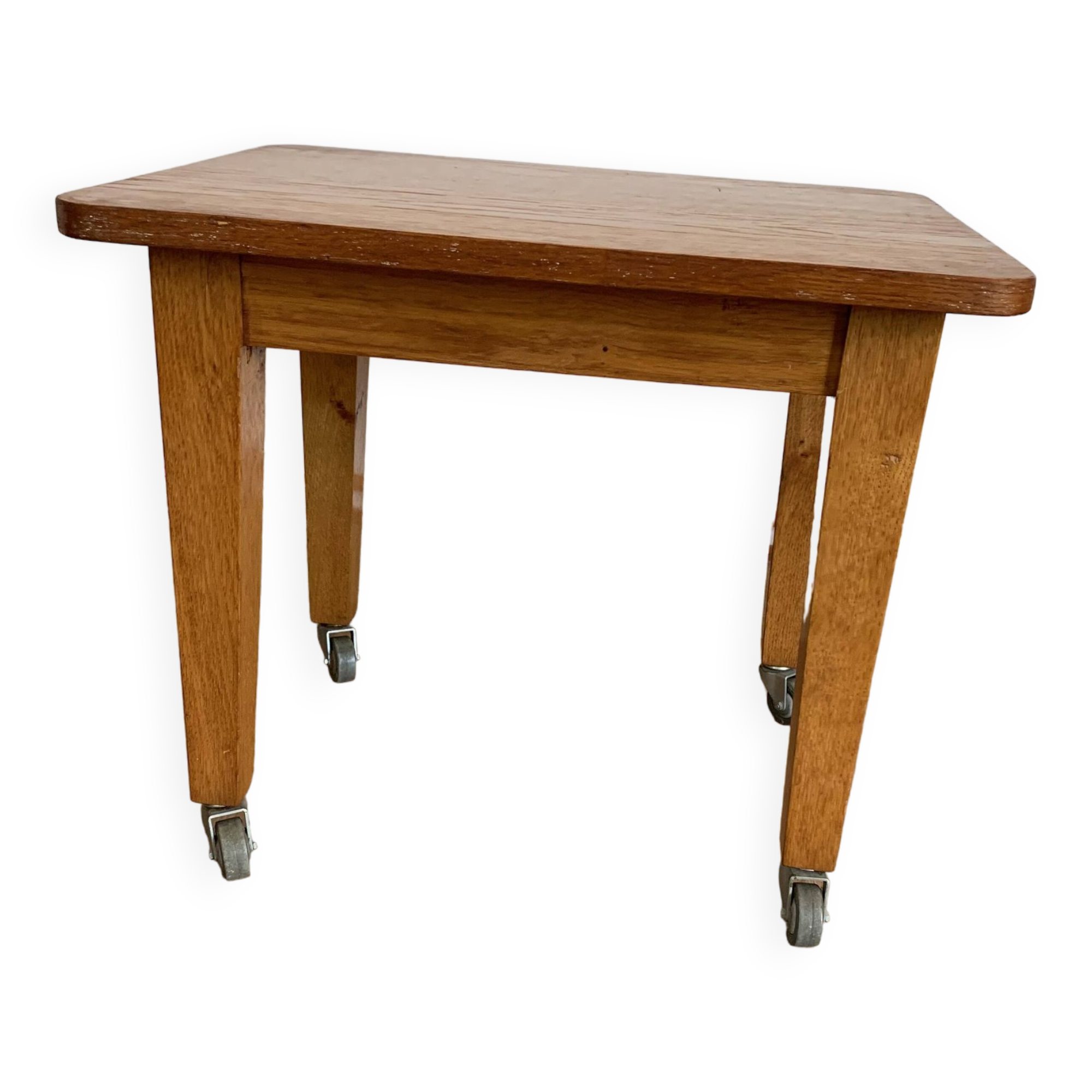 Vintage coffee table on casters