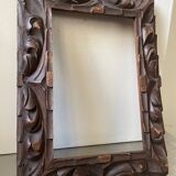 Antique handcarved frame   solid wood 30 cm x 22.5 cm