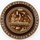 Vintage oriental coffee table in marquetry and mother-of-pearl – Unique piece