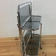 70s chrome folding dessert, smoked glass bar