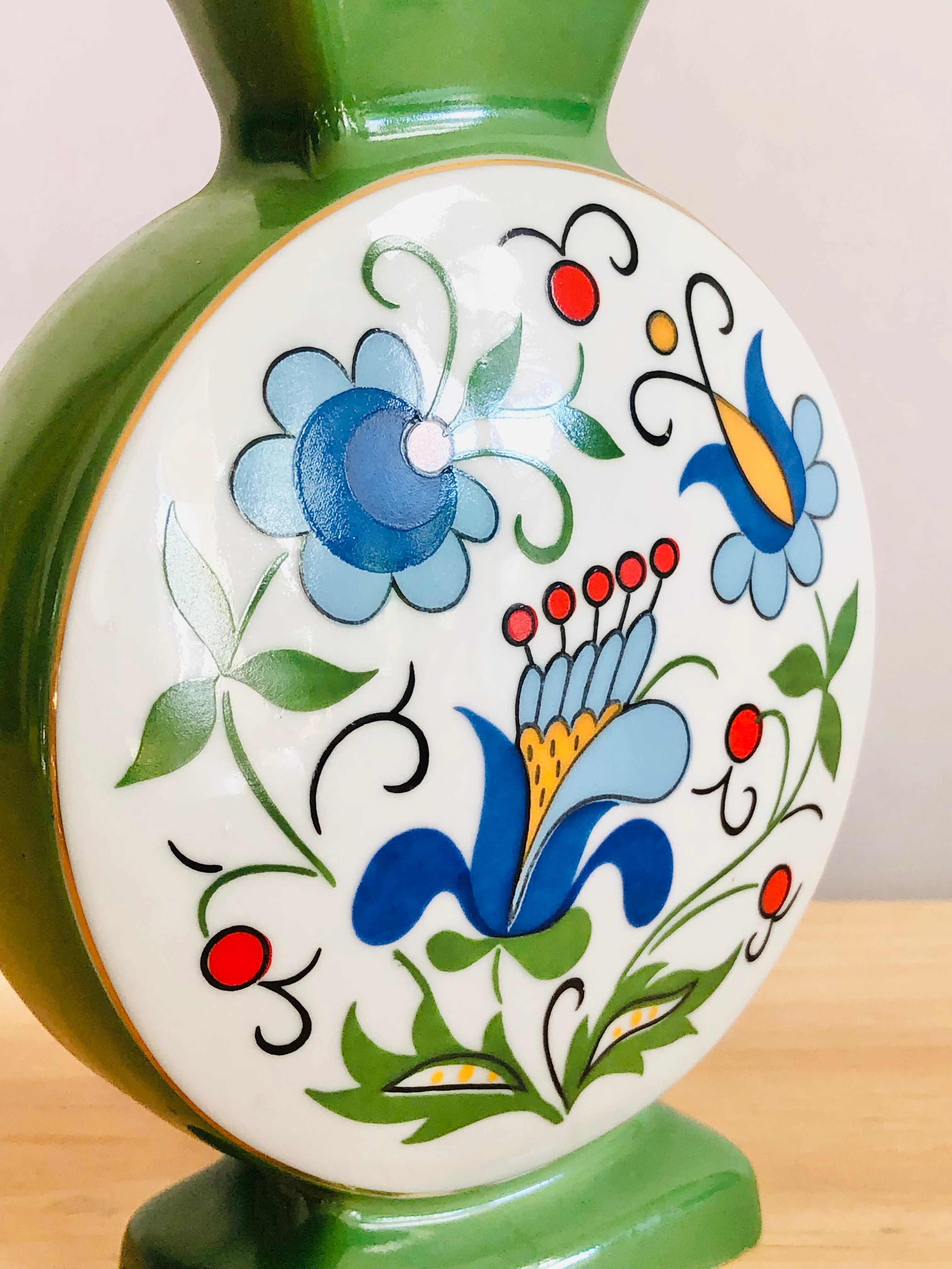 Lubiana earthenware vase, Poland