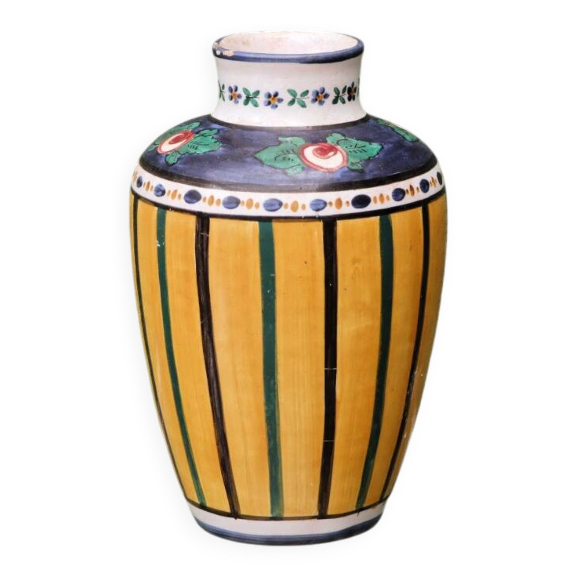 Glazed terracotta vase, signed Alfred Renoleau, 1930s.