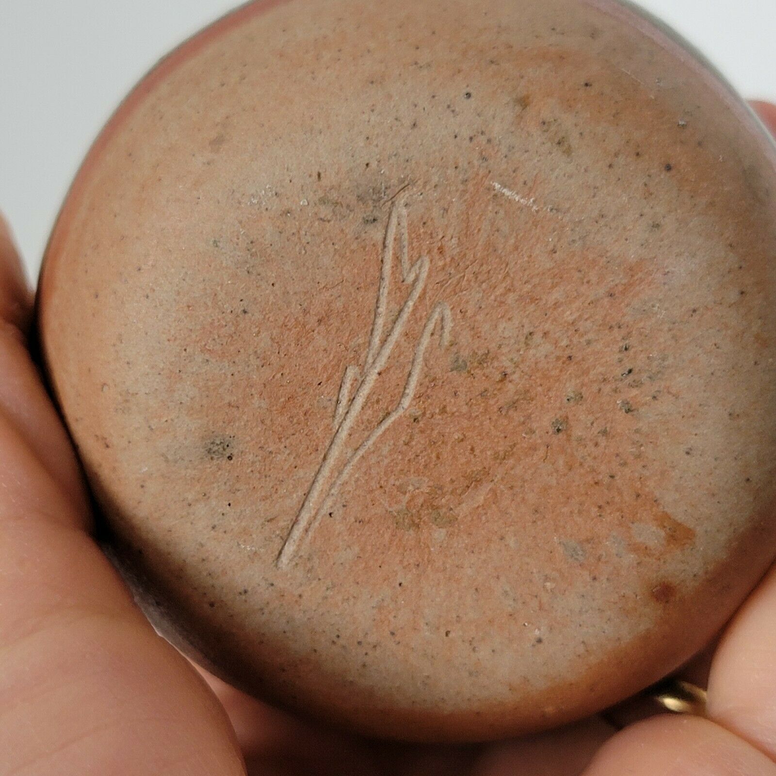 Pique fleur céramique grès signed