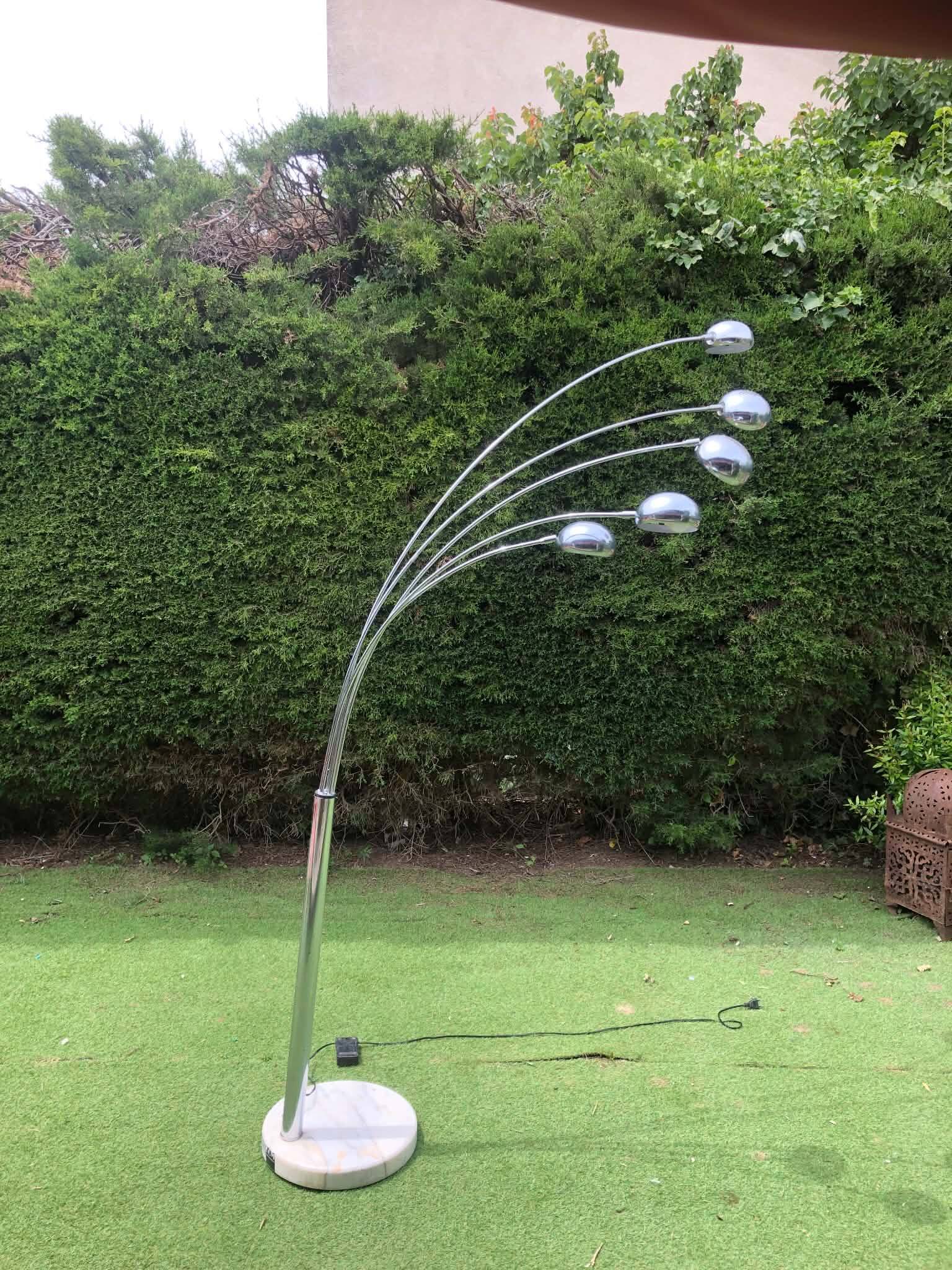 Vintage 5-branch floor lamp "Lily of the Valley", designed by Christian Koban.
