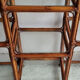 Bamboo rattan and glass shelf pier import 80s