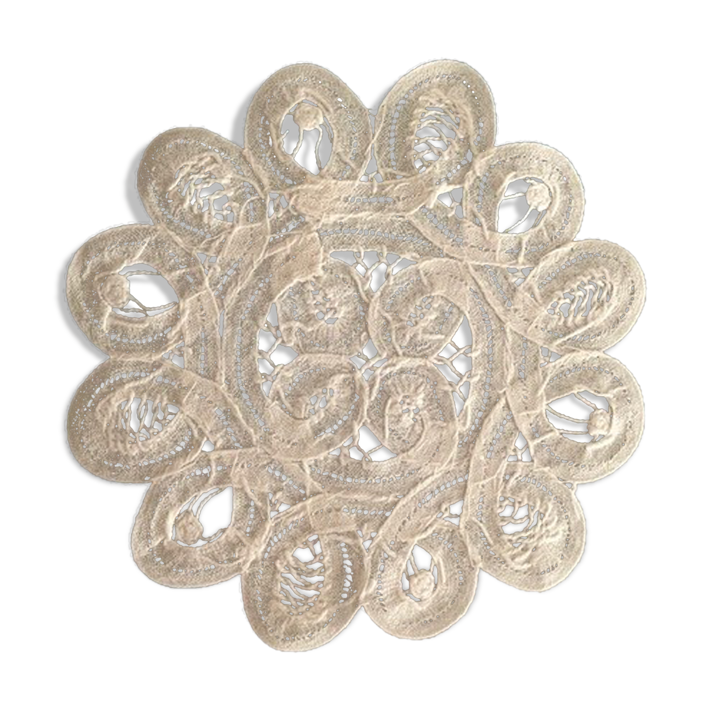 Napperon den dentelle de Bruxelles/Alost 15cm