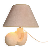 Albert Tormos style sculpture lamp in white stone / 60s / art / artisanal work / Mid-Century / France / 20th century