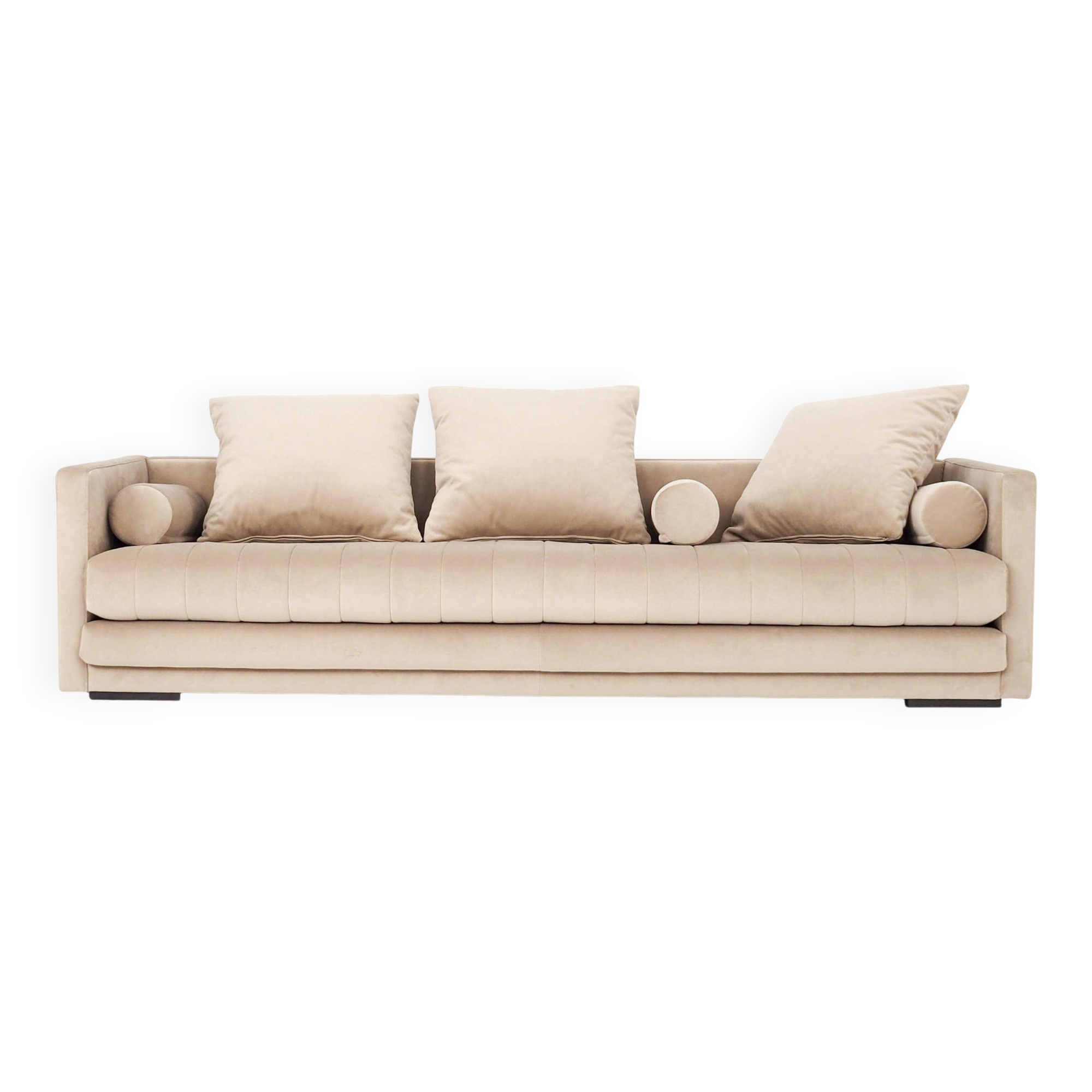 Sofa KOPENHAGA beige velour, Scandinavian design